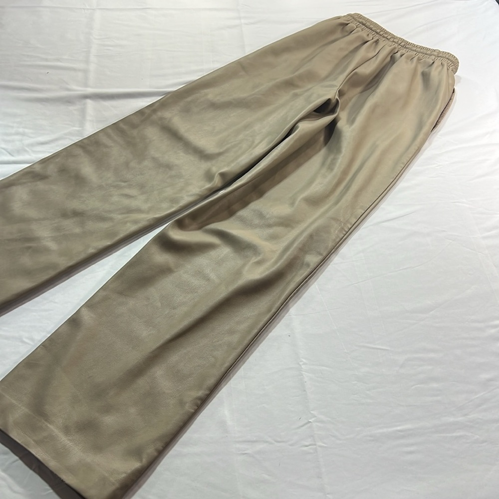 River island faux leather wide leg pull on pants size 6 - Picture 5 of 10